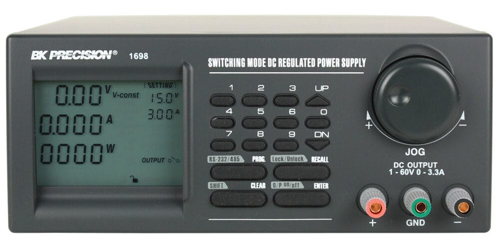Bk Precision 1698 Programmable Dc Power Supply, 1-60Vdc, 3.3A 1 Bk Precision 1698 Programmable Dc Power Supply, 1-60Vdc, 3.3A