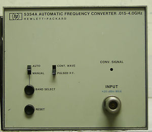 Agilent 5354A .015 Ghz - 4.0 Ghz Automatic Frequency Converter 1 Agilent 5354A .015 Ghz - 4.0 Ghz Automatic Frequency Converter