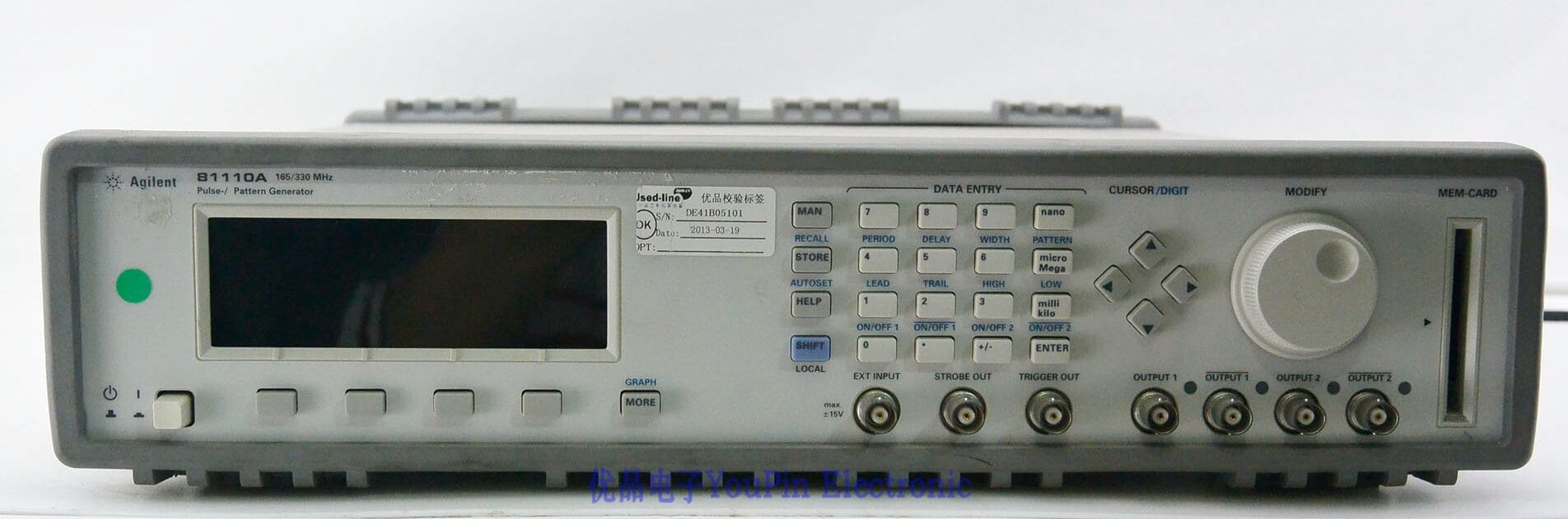 Agilent 81110A Pulse Pattern Generator 1 Agilent 81110A Pulse Pattern Generator