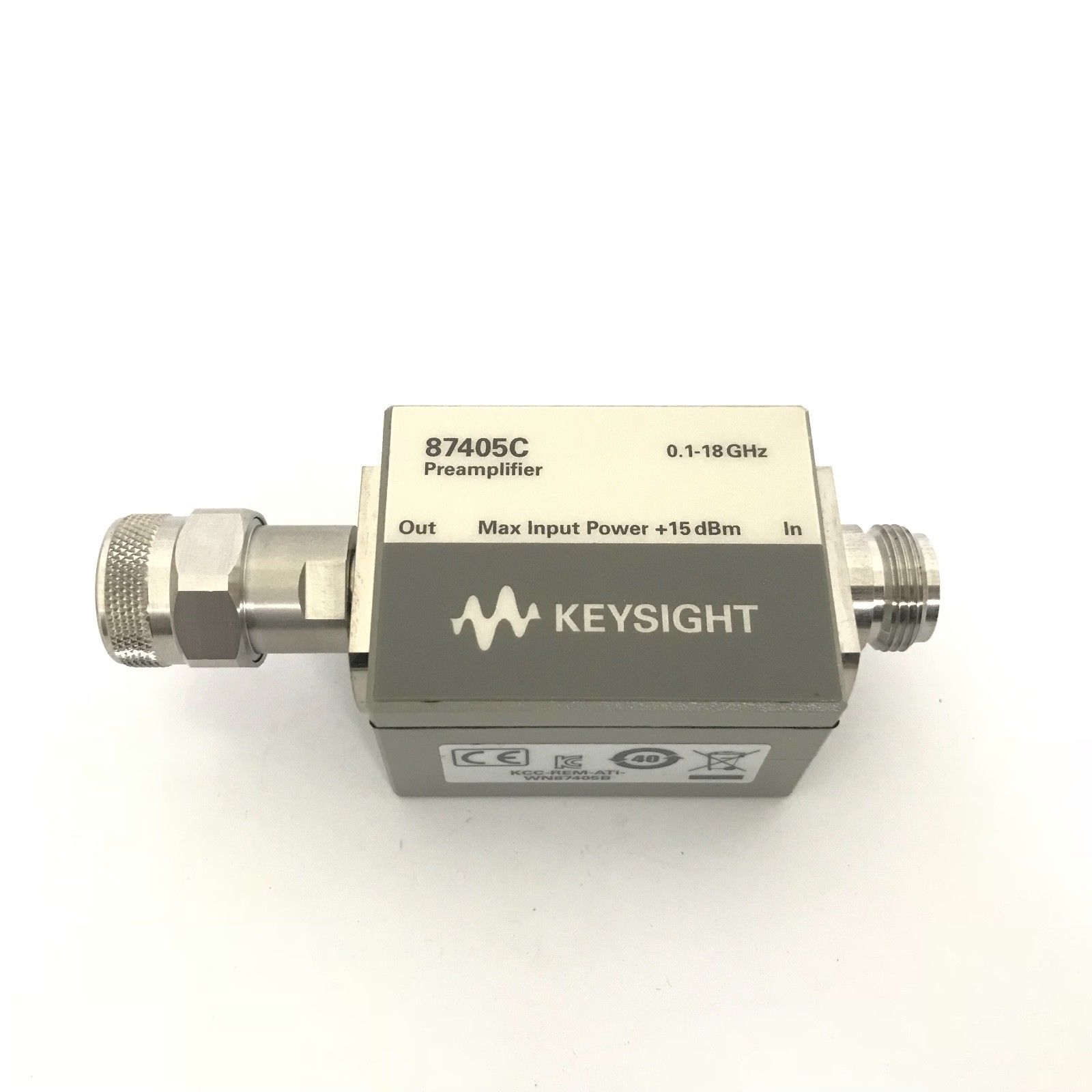 Keysight 87405C Preamplifier, 100 Mhz To 18 Ghz 1 Keysight 87405C Preamplifier, 100 Mhz To 18 Ghz