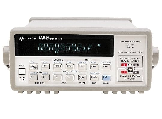 KEYSIGHT 34420A NANOVOLT/MICRO OHM METER, 7.5 DIGIT (Agilent) 1 Keysight 34420A Micro-Ohm Meter, 7