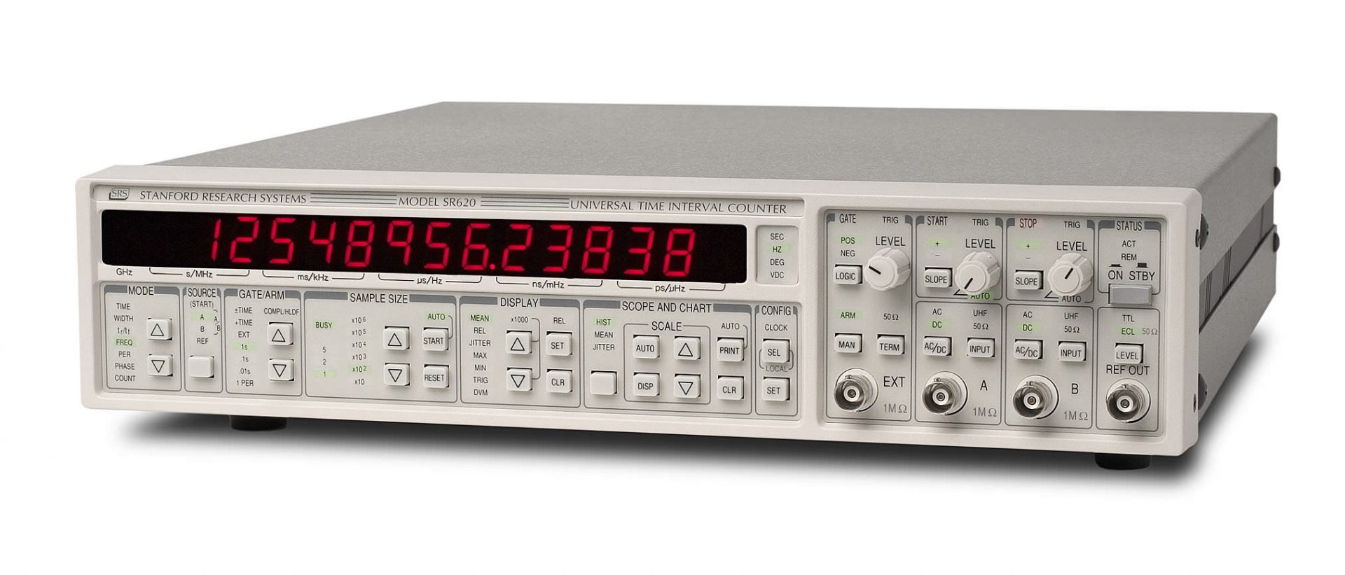Stanford Research Systems Sr620 25 Ps, 1.3 Ghz, Time Interval Counter 1 Stanford Research Systems Sr620 25 Ps, 1.3 Ghz, Time Interval Counter
