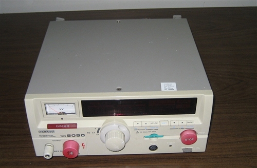 Kikusui Electronics Corp. Tos5050 Withstanding Voltage Tester 1 Kikusui Electronics Corp. Tos5050 Withstanding Voltage Tester