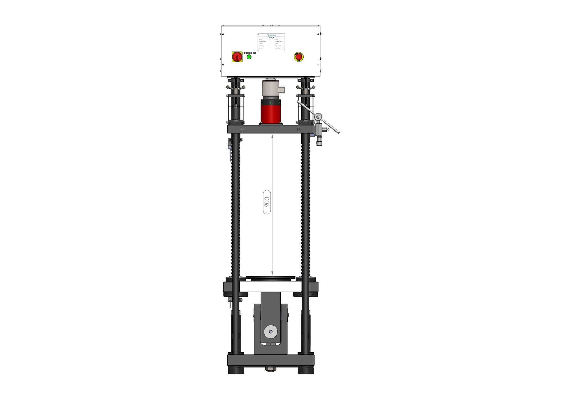 Micro Precision CT50T 50 Ton Tension / Tensile Force & Compression Calibration Machine 6 38260 1