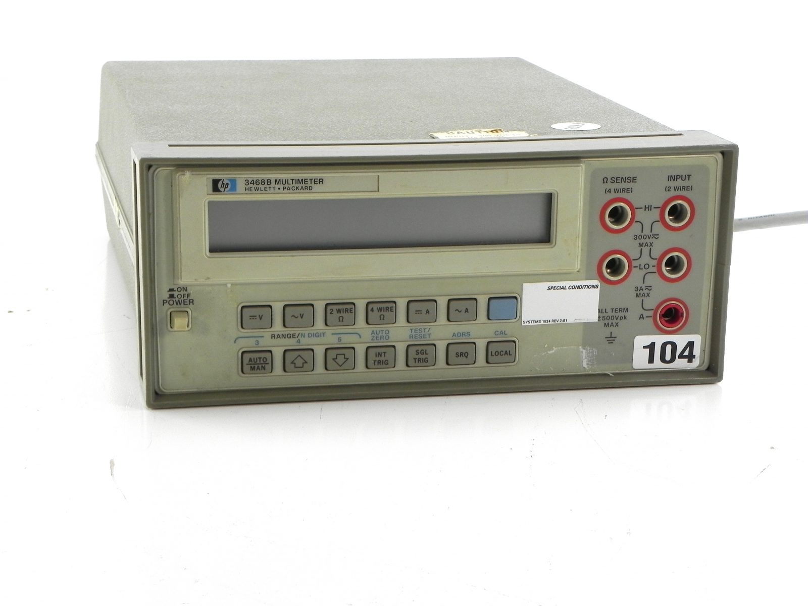 Agilent 3468B Multimeter 1 Agilent 3468B Multimeter