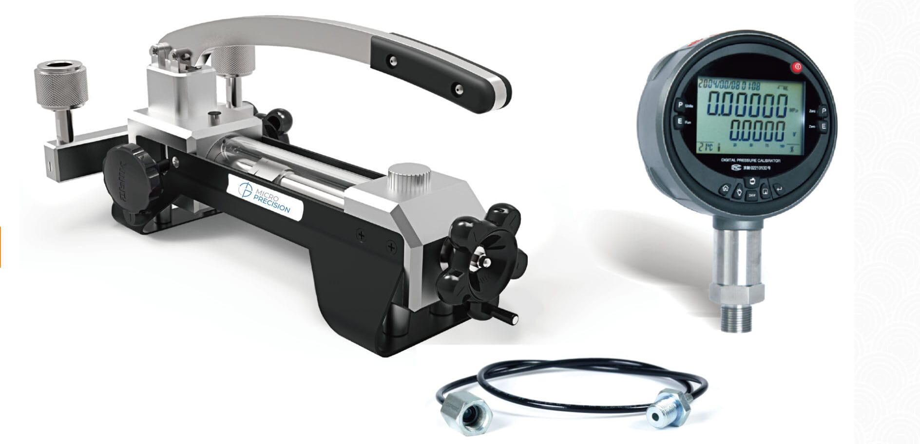 Micro Precision MP214L WATER Pressure Comparator Pump | Air Pressure Calibration Comparator 1 Micro Precision MP214L WATER Pressure Comparator Pump | Air Pressure Calibration Comparator