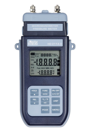 Delta Ohm HD2114.0 Differential Pressure Meter - 20mbar - IP66 1 Delta Ohm HD2114.0 Differential Pressure Meter 20mbar IP66