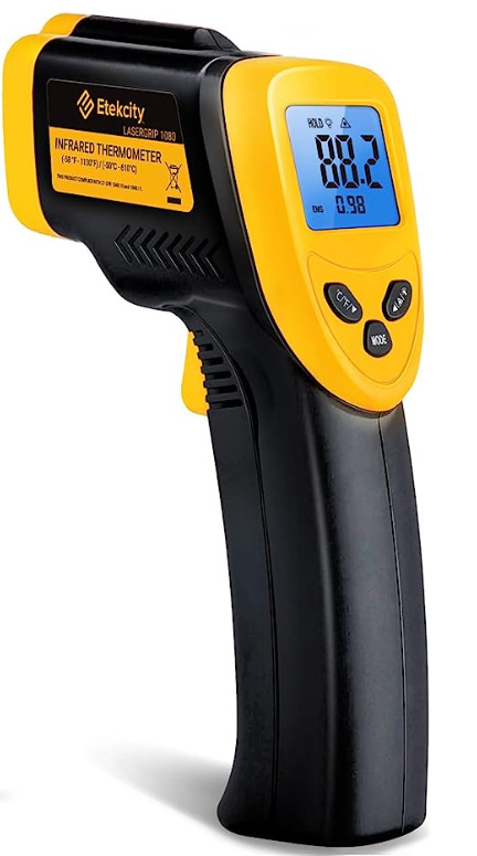 Etekcity 1080 Infrared Thermometer - Digital - -58-1022 deg F / -50-550 deg C) - Non-contact Temperature Gun 1 Etekcity 1080 Infrared Thermometer