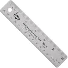 Westcott R590-6 Ruler - Steel - 6in 1 R590 6