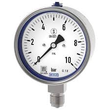 WIKA W1J1C5A Pressure Gage - 4-1/2inch dial - 1/4inch male NPT - 0-15psi 1 W1J1C5A