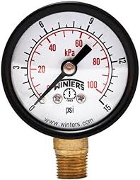 Winters W25QLFBI 0-14 Pressure Gage - 0-200psi 1 W25QLFBI