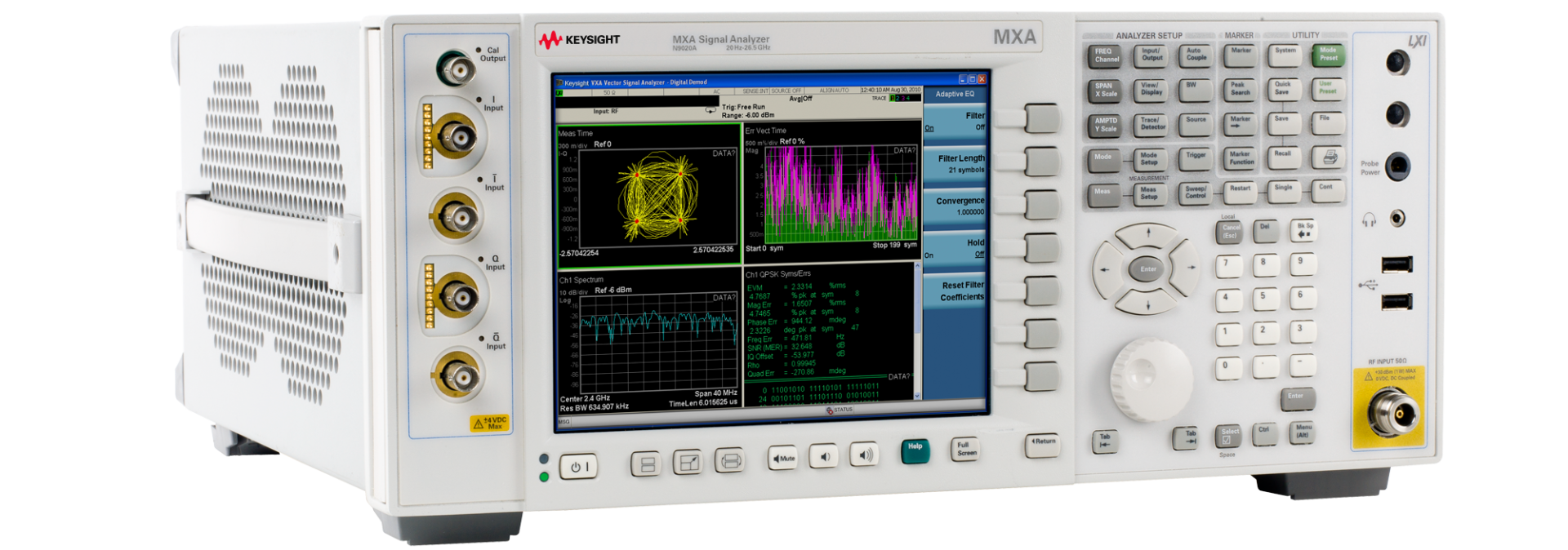 Keysight N9020A 10 Hz to 3.6 GHz MXA Signal Analyzer 1 KEYSIGHT N9020A 10 Hz to 3.6 GHz MXA SIGNAL ANALYZER 503 B25 B40 BBA DP2 FS1 RTL PC4 SSD W7X N9060B-2FP N9063A-2FP 89601B-200 89601B-300 89601B-AYA N9060A-3FP/4FP/5FP/6FP/7FP