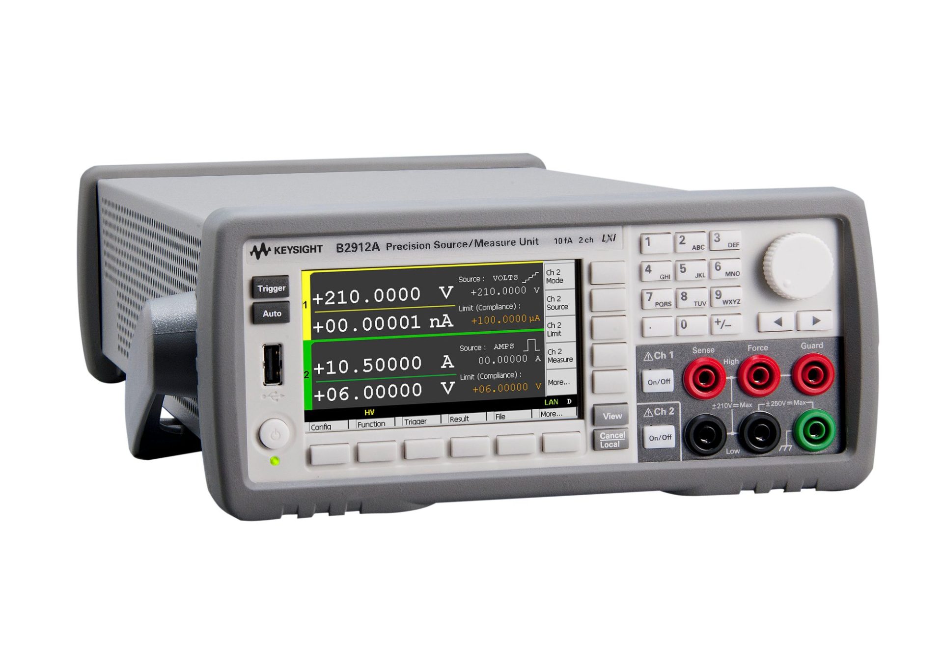 Keysight B2912A 2-Channel Precision Source/Measure Unit 1- fA (Agilent) 1 KEYSIGHT B2912A 2-CHANNEL; PRECISION SOURCE / MEASURE UNIT; 1- fA