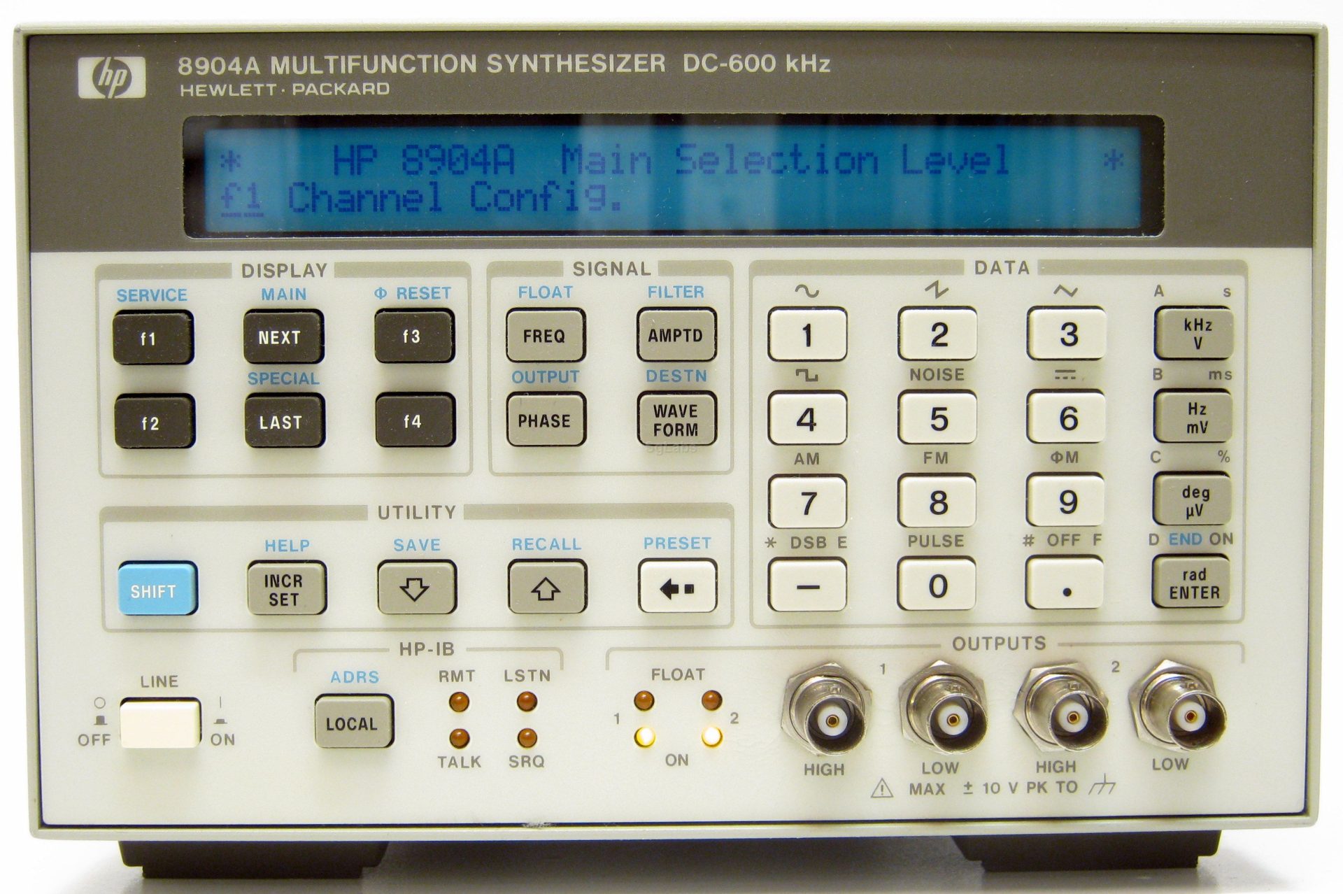 Keysight 8904A Multifunction Synthesizer (Agilent) 1 KEYSIGHT 8904A MULTIFUNCTION SYNTHESIZER 001, 002