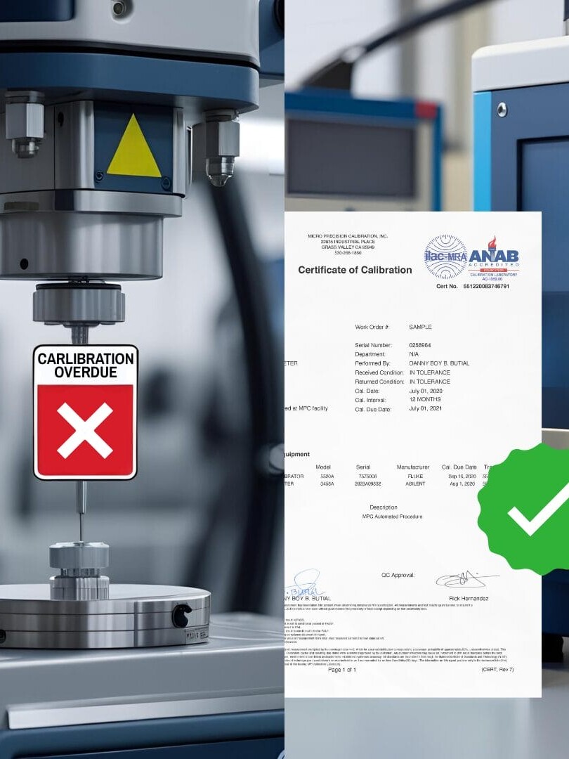 Calibration Overdue vs Calibration Certificate uai