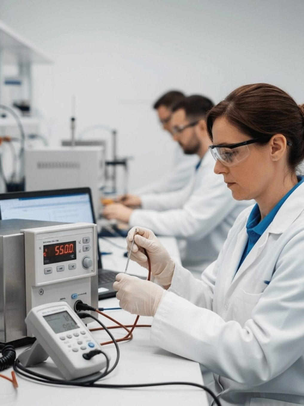 calibration lab technicians working uai
