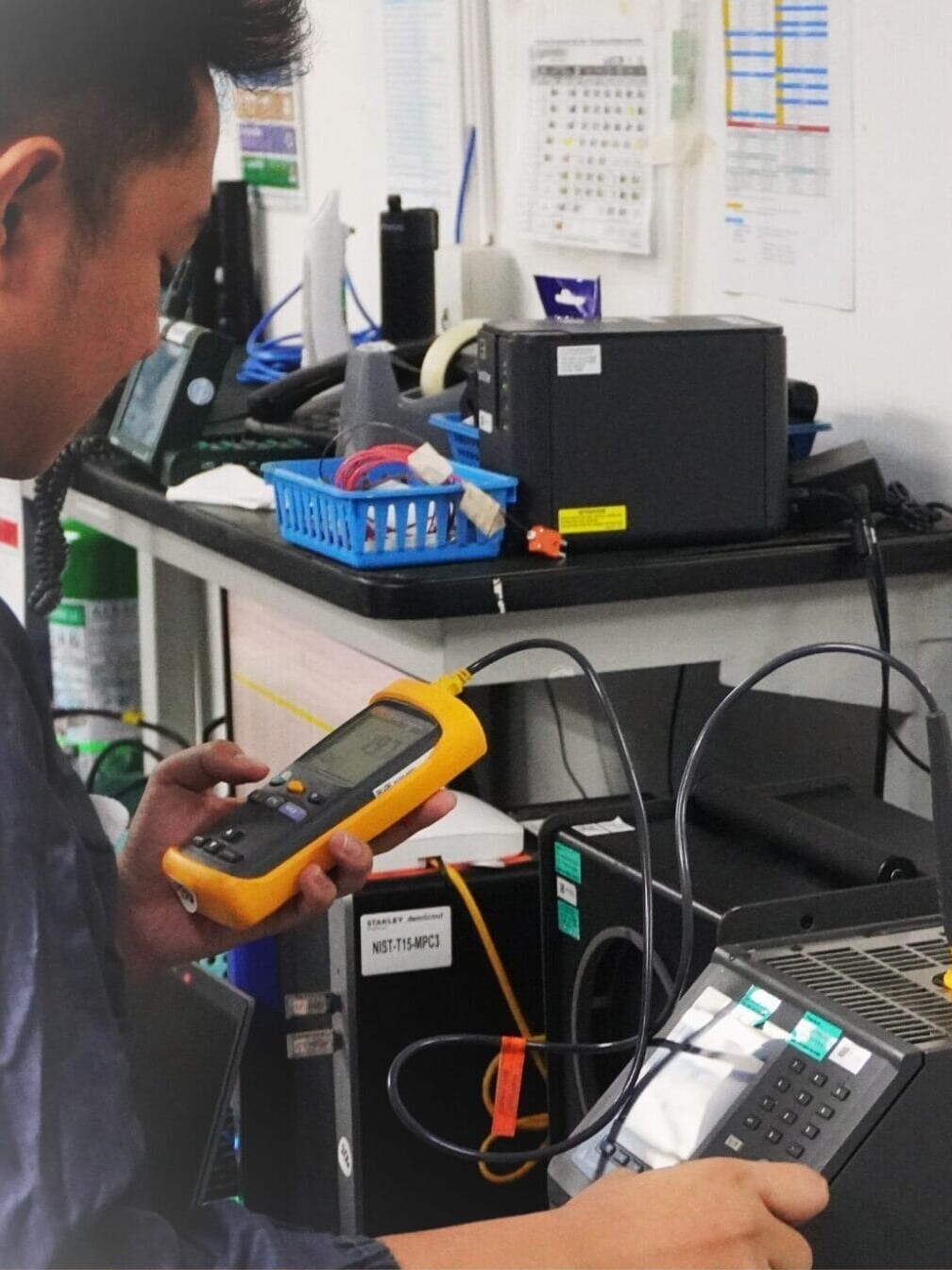 technician in the calibration lab