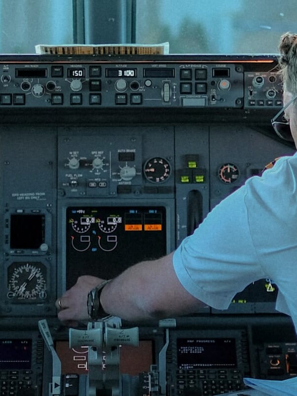 pilot controlling the aircraft